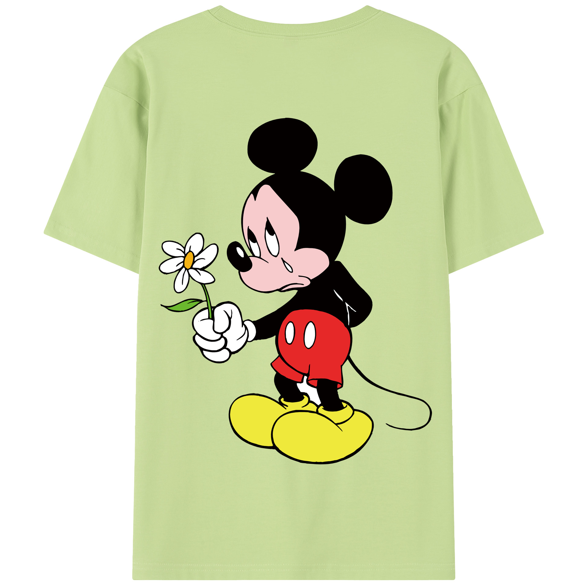 （画像用） ミッキーマウス Mickey Mouse 綿100％半袖Tシャツ（背面プリント）
